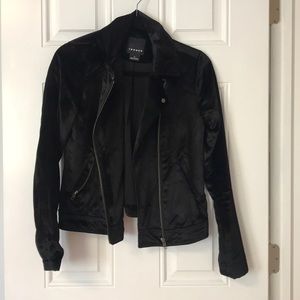 Fitted Velvet Black Jacket